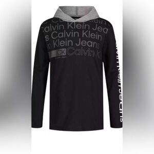 Calvin Klein Big Boys Rise Up Long Sleeve Graphic Hoodie L (14/16)